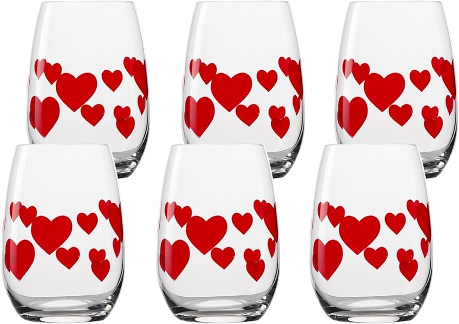 STOLZLE – L’AMOUR Tumbler 335 ml -Set 6 PZ - red heart